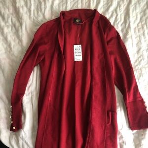 Long red cardigan *BRAND NEW*